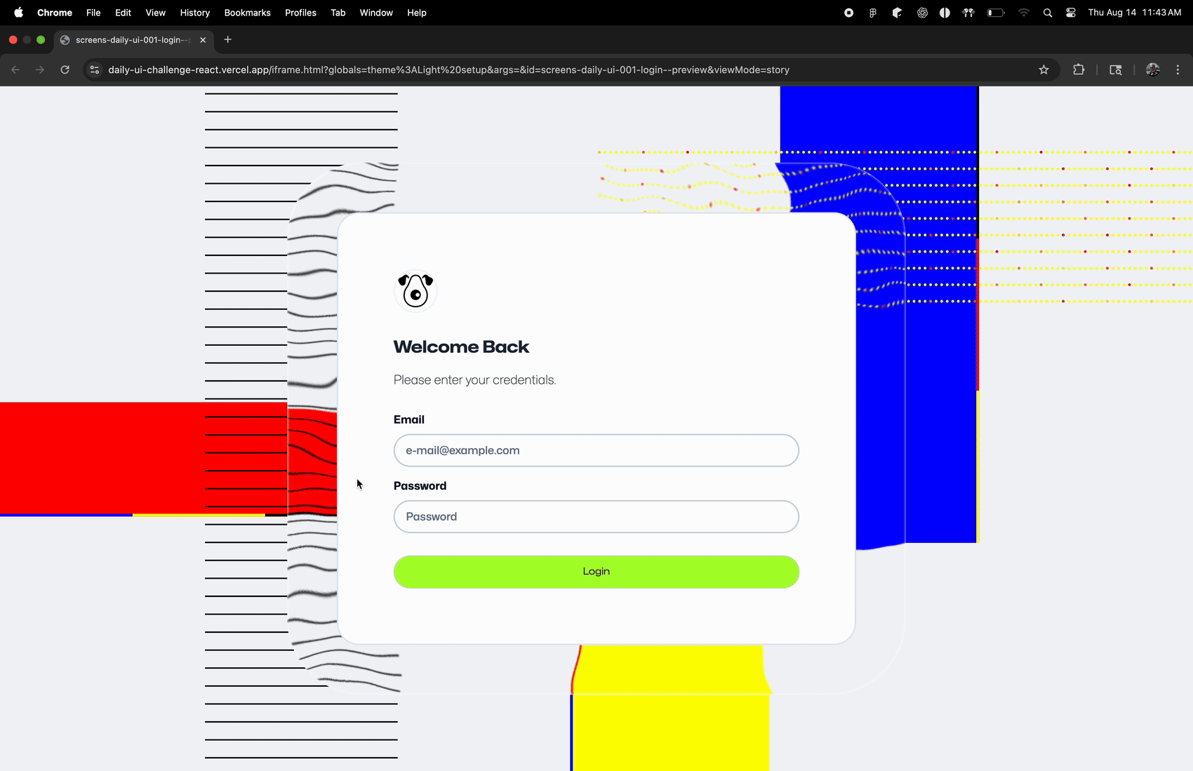Sign Up/Login - Daily UI 001